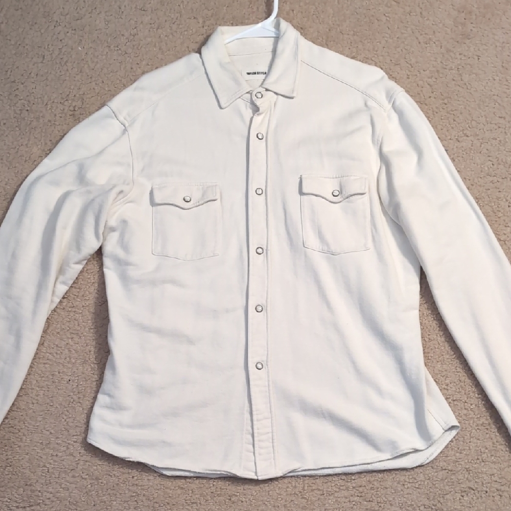 Taylor Stitch Off-White/Cream Casual Button-Down Shirt